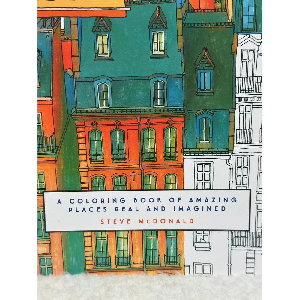Chronicle Books Fantastic Cities Coloring Book Steve McDonald Architecture Views